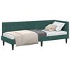 vidaXL Corner Bed Frame with Headboard Dark green 80 x 200 cm Velvet