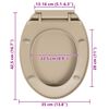vidaXL Soft-Close Toilet Seat Quick Release Beige Oval