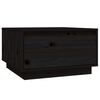 vidaXL Coffee Table Black 55x56x32 cm Solid Wood Pine