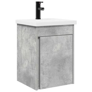 vidaXL Bathroom Vanity Unit with Tap Concrete Grey 42 x 40 x 74.5 cm