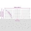 vidaXL Fence Post Grey 25 x 0.4 m (36 mm mesh) Steel and PVC