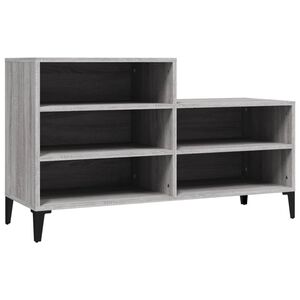 vidaXL Shoe Cabinet Grey Sonoma 102x36x60 cm Engineered Wood
