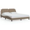 vidaXL Bed Frame with LED without Mattress "Zadar" Cappuccino 160x200 cm