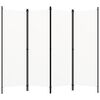 vidaXL 4-Panel Room Divider White 200x180 cm