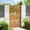 vidaXL Garden Gate 100x175 cm Weathering Steel Light Design