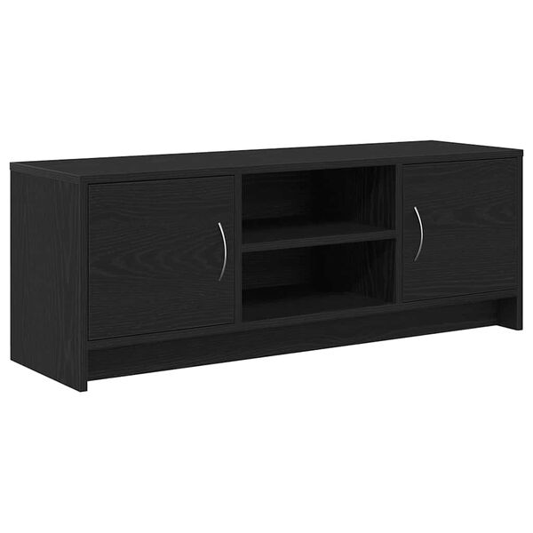 vidaXL TV Cabinet Black Oak 102x30x37.5 cm Engineered Wood