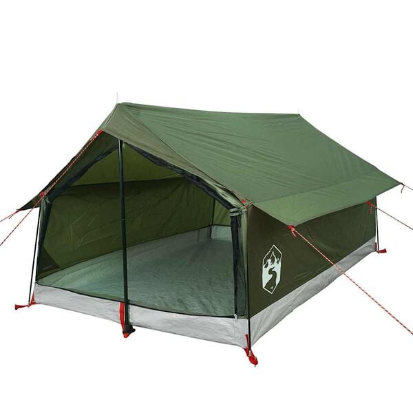 vidaXL Camping Tent 2-Person Olive Green Waterproof