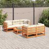 vidaXL 6 Piece Garden Sofa Set Wax Brown Solid Wood Pine