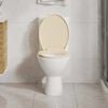 vidaXL Soft-Close Toilet Seat Quick Release Beige Oval