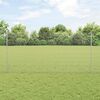 vidaXL Fence with Post Silver 1.2 x 50 m Steel