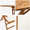 vidaXL Garden Dining Set Folding 5 pcs Cream White Solid Acacia Wood