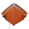 vidaXL Teepee Tent with Roof Grey and Orange 431 x 366 x 185 cm