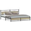 vidaXL Metal Bed Frame without Mattress Sonoma Oak 200x200 cm