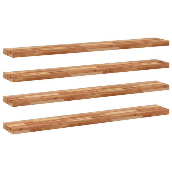 vidaXL Floating Shelves 4 pcs 160x20x4 cm Oil Finished Solid Wood Acacia