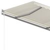 vidaXL Manual Retractable Awning with Posts 3.5x2.5 m Cream