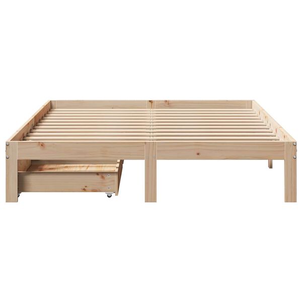 vidaXL Bed Frame with Drawers without Mattress 140x200 cm