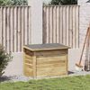 vidaXL Storage Box Natural 80 x 44.5 x 57.5 cm Impregnated Pine Wood