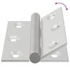 vidaXL Hinge 2 pcs Silver 50 x 38 x 1.3 mm Steel