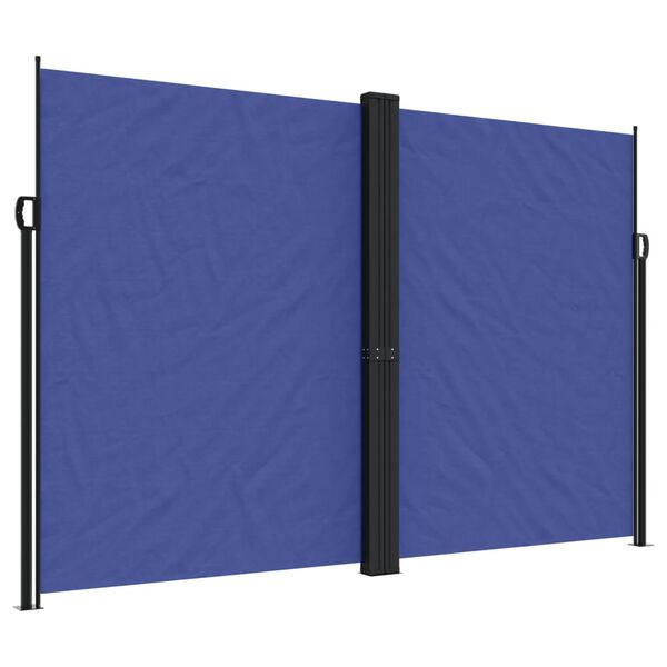 vidaXL Retractable Side Awning Blue 220x1200 cm