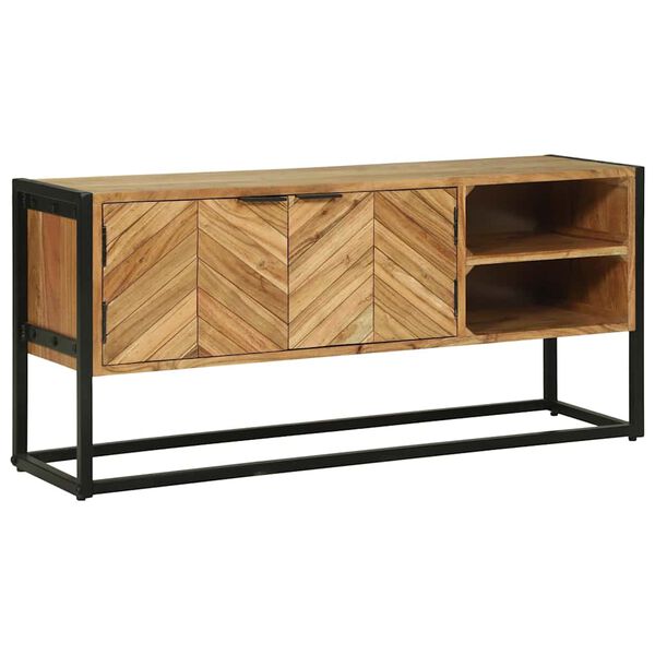vidaXL TV Cabinet Brown 110 x 30 x 50 cm Solid Acacia wood
