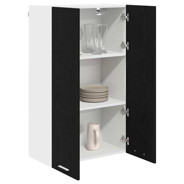 vidaXL Hanging Cabinet Black Oak 60 x 31 x 100 cm Engineered Wood