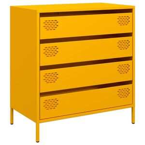 vidaXL Sideboard&nbsp;Mustard Yellow 68x39x73.5 cm Cold-rolled Steel