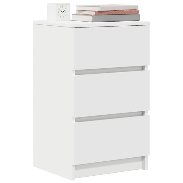 vidaXL Bedside Cabinets with 3 Drawers 2 pcs White 39x35x65 cm