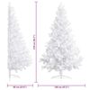 vidaXL Artificial Half Pre-lit Christmas Tree with Ball Set White 210 cm