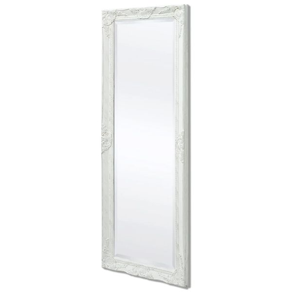 vidaXL Wall Mirror Baroque Style 140x50 cm White