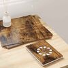 vidaXL Decor Panels 12 pcs Smoked Oak 30 x 30 x 0.27 cm