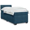 vidaXL Box Spring Bed with Mattress Dark Blue 90x200 cm Velvet