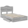 vidaXL Storage Bed Grey Sonoma 135 x 190 cm Engineered Wood