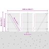 vidaXL Fence with Posts Silver 0.8 x 25 m Steel