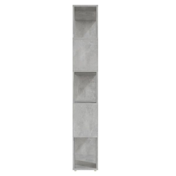 vidaXL Book Cabinet Room Divider Concrete Grey 80x24x155 cm Engineered Wood