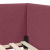 vidaXL Corner Bed Frame with Headboard Wine Red 100 cm x 200 cm Velvet