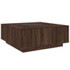 vidaXL Coffee Table with Infinity LED Brown Oak 100x100x40 cm