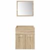 vidaXL 4 Piece Bathroom Furniture Set Sonoma Oak Engineered Wood