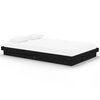 vidaXL Bed Frame without Mattress Black Solid Wood 120x200 cm