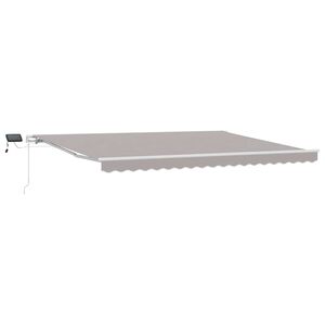 vidaXL Retractable Awning Light Grey 450 x 300 cm Fabric and Aluminium
