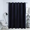 vidaXL Blackout Curtain with Metal Rings Velvet Black 290x245 cm