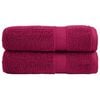 vidaXL Premium Hand Towels "SOLUND" 2 pcs Bordeaux 50x100 cm 600 gsm