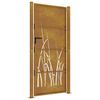 vidaXL Garden Gate 100x200 cm Corten Steel Grass Design