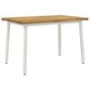 vidaXL 110 x 55 x 75 cm Solid Acacia Wood White Rectangular