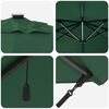 vidaXL Umbrella Green 352 x 251 x 265 cm Polyester and Aluminium