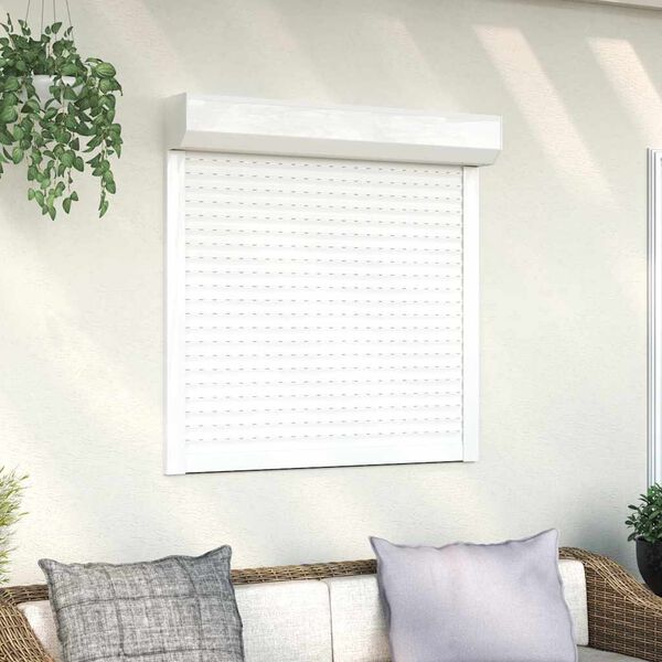 vidaXL Roller Shutter Aluminium 100x100 cm White