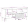 vidaXL TV Units Solid Acacia Wood 100 x 33.5 x 46 cm Engineered wood