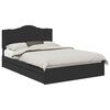vidaXL Storage Bed with Headboard Black 140 x 190 cm Engineered Wood