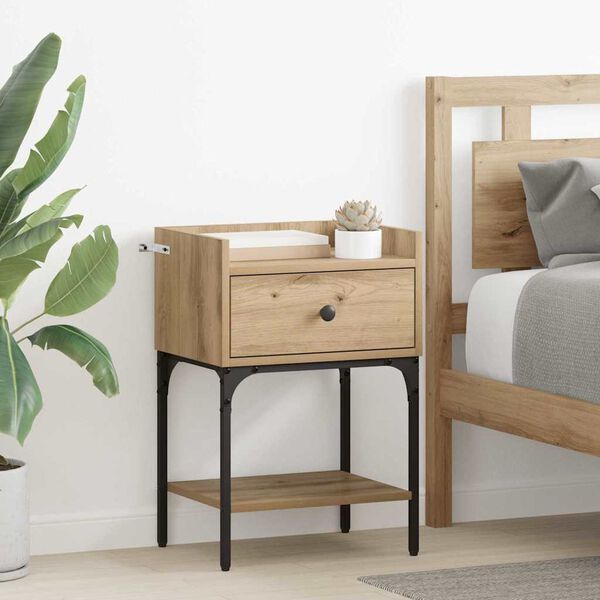 vidaXL Bedside Table 2 pcs Artisan Oak 40 x 29 x 60 cm Engineered Wood