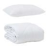 vidaXL Summer Duvet with Pillow 2 pcs White Microfiber