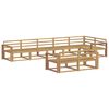 vidaXL Outdoor Sofa Set 8 pcs White Solid Acacia Wood